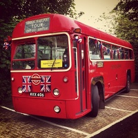 Red jubilee bus