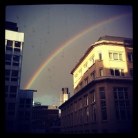 Rainbow in the city