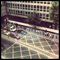 A queue for the bus