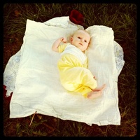 Baby on a blanket